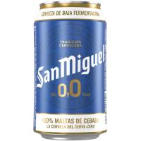 Cerveza sin alcohol 0,0 SAN MIGUEL, lata 33 cl