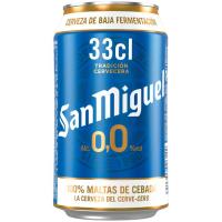 Cerveza sin alcohol 0,0 SAN MIGUEL, lata 33 cl