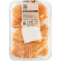 Pechugas de pollo fileteadas EROSKI Natur, bandeja aprox. 550 g