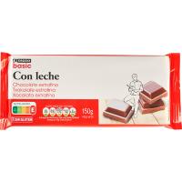 Chocolate con leche extrafino EROSKI BASIC, tableta 150 g