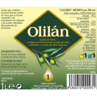 Oli d`oliva 1º OLILAN, ampolla 1 litre