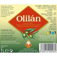 Oli d`oliva 0,4° OLILAN, ampolla 1 litre