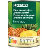 Pinya en rodanxes en el seu suc EROSKI, llauna 340 g