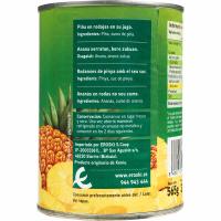 Piña en rodajas en su jugo EROSKI, lata 340 g