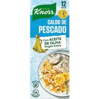 Caldo de pescado en pastillas KNORR, 12 pastillas. caja 120 g