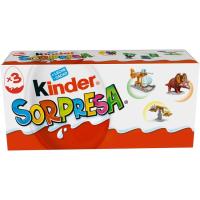 Huevo de chocolate KINDER SORPRESA, pack 3x20 g