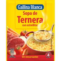 Sopa de vedella amb estrellitas GALLINA BLANCA, sobre 74 g