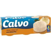 Tonyina clara en escabetx CALVO, pack 3x80 g