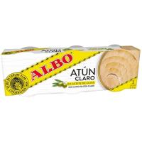 Atún claro en aceite de oliva ALBO, pack 3x92 g