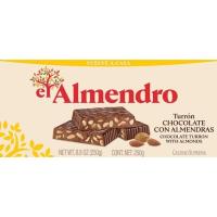 Turrón de chocolate con almendras EL ALMENDRO, caja 250 g