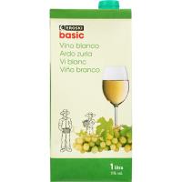 Vi blanc EROSKI basic, brik 1 litre