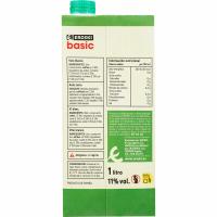 Vi blanc EROSKI basic, brik 1 litre