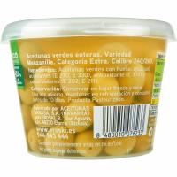 Olives sabor camamilla EROSKI, terrina 300 g