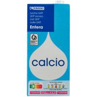 Llet sencera calci EROSKI, brik 1 litre