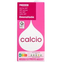 Leche desnatada calcio EROSKI, brik 1 litro