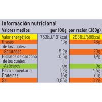 Calls amb xoriço EROSKI, llauna 380 g