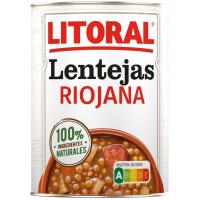 Lentejas a la riojana LITORAL, lata 425 g