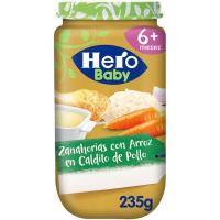 Potito de zanahorias-arroz HERO, tarro 235 g 