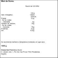 Miel de flores GRANJA SAN FRANCISCO, frasco 1 kg Miel de flores GRANJA SAN FRANCISCO, frasco 1 kg