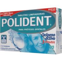 Tauleta especial dentadures postisses POLIDENT, caixa 30 u.