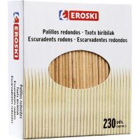 Palillo redondo EROSKI, caja 230 uds