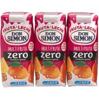 Lactozumo funciona sabor multifrutas DON SIMÓN, pack 3x300 ml