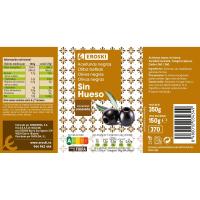 Olives negres sense os EROSKI, llauna 150 g