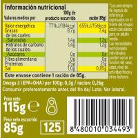 Filetes de melva en aceite de oliva EROSKI, lata 115 g