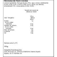 Pechuga de pavo PAVOFRÍO FINAS, bandeja 115 g