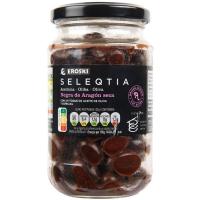 Olives negres d`Aragó Eroski SELEQTIA, flascó 200 g