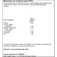 Maionesa amb oli oliva YBARRA, flascó 225 ml