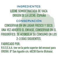 Leche semidesnatada BOMILK, brik 1 litro