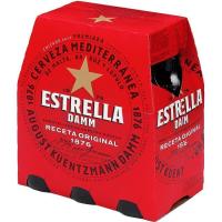 Cervesa ESTRELLA DAMM, pack botellín 6x25 cl