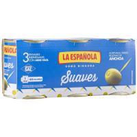 Aceitunas rellenas suaves LA ESPAÑOLA, pack 3x50 g