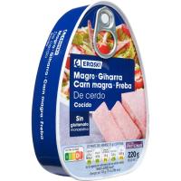 Magre de porc cuit extra EROSKI, llauna 220 g