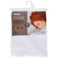 Protector colchon Impermeable Transpirable Rizo, 80%alg 20% pol, Talla 90, EROSKI