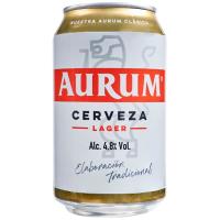 Cerveza AURUM, lata 33 cl