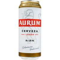 Cerveza AURUM, lata 50 cl