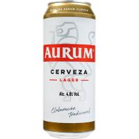 Cerveza AURUM, lata 50 cl