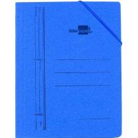 Carpeta cartón azul folio, 3 solapas interiores, con gomas LIDERPAPEL
