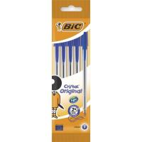 Bolígraf negra blau, punta 1.0mm Cristall BIC, Pack 5 u