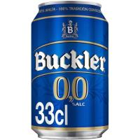 Cervesa sense alcohol 0,0% BUCKLER, llauna 33 cl
