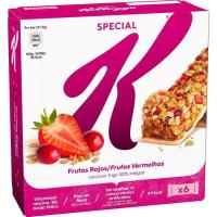 Barritas de frutas rojas KELLOGG`S Special K, 6 uds., caja 129 g
