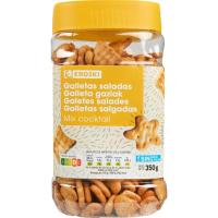 Galleta salada mini cocktail EROSKI, bote 350 g