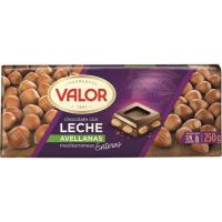 Chocolate con leche-avellanas VALOR, tableta 250 g