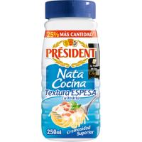 Nata per a cuinar espessa especial pasta PRESIDENT, pot 250 ml