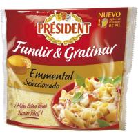 Queso rallado Emmental PRESIDENT, bolsa 150 g