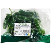 Pimiento dulce tipo Padrón EROSKI, bandeja 200 g
