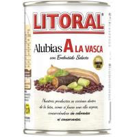 Mongetes a la basca LITORAL, llauna 430 g