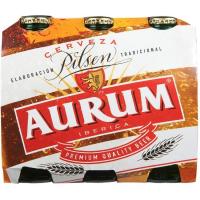 Cerveza AURUM, pack botellín 6x25 cl